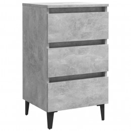 Acquista Comodino con Gambe in Metallo Grigio Cemento 40x35x69 cm con riferimento GHV-805913 della ditta GARDENHOME
