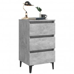 Acquista Comodino con Gambe in Metallo Grigio Cemento 40x35x69 cm con riferimento GHV-805913 della ditta GARDENHOME