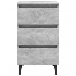 Acquista Comodino con Gambe in Metallo Grigio Cemento 40x35x69 cm con riferimento GHV-805913 della ditta GARDENHOME