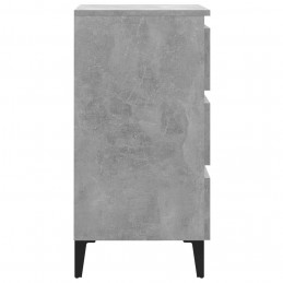 Acquista Comodino con Gambe in Metallo Grigio Cemento 40x35x69 cm con riferimento GHV-805913 della ditta GARDENHOME