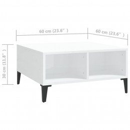 Acquista Tavolino da Salotto Bianco Lucido 60x60x30 cm in Truciolato con riferimento GHV-805992 della ditta GARDENHOME