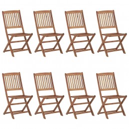 Acquista Sedie da Giardino Pieghevoli 8 pz con Cuscini Massello Acacia con riferimento GHV-3075037 della ditta GARDENHOME