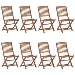 Acquista Sedie da Giardino Pieghevoli 8 pz con Cuscini Massello Acacia con riferimento GHV-3075043 della ditta GARDENHOME