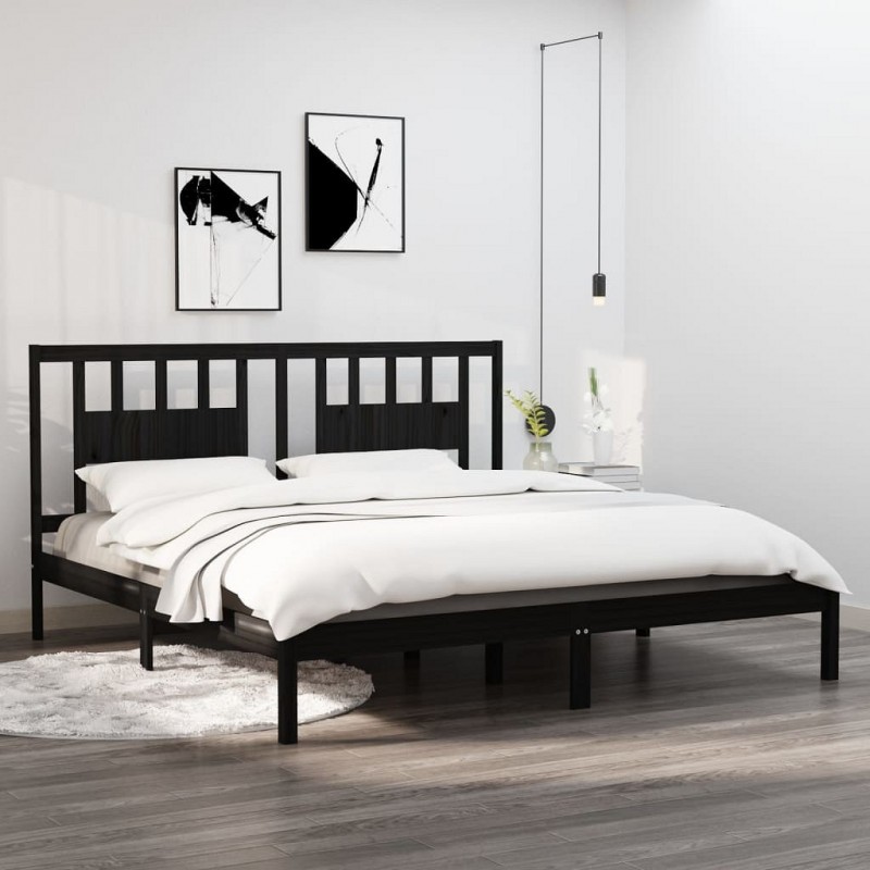 Acquista Giroletto Nero in Legno Massello di Pino 200x200 cm con riferimento GHV-3104087 della ditta GARDENHOME