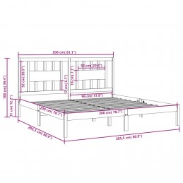 Acquista Giroletto Nero in Legno Massello di Pino 200x200 cm con riferimento GHV-3104087 della ditta GARDENHOME