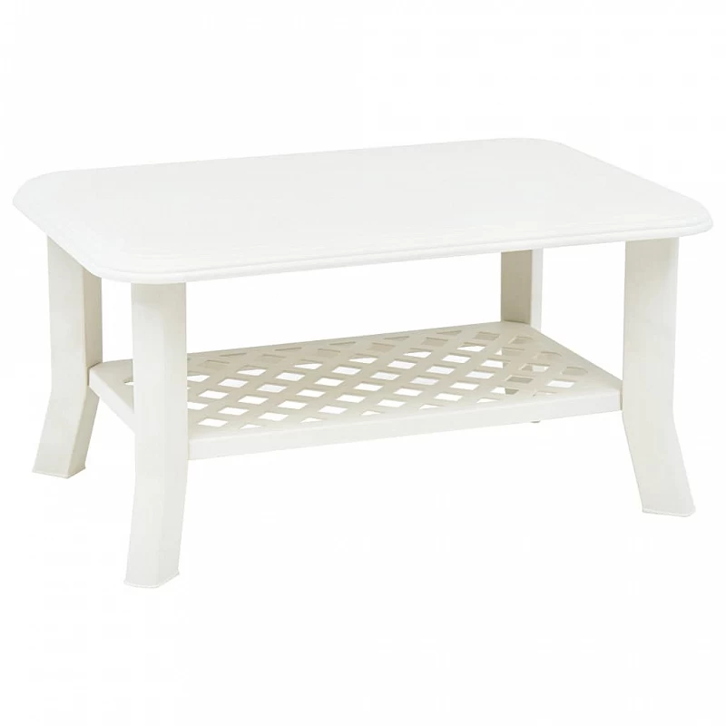 Acquista Tavolino da Caffè Bianco 90x60x46 cm in Plastica con riferimento GHV-48793 della ditta GARDENHOME