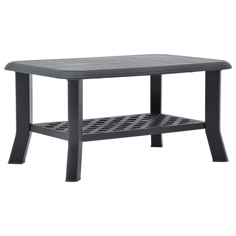 Acquista Tavolino da Caffè Antracite 90x60x46 cm in Plastica con riferimento GHV-48795 della ditta GARDENHOME