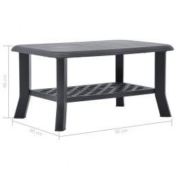 Acquista Tavolino da Caffè Antracite 90x60x46 cm in Plastica con riferimento GHV-48795 della ditta GARDENHOME