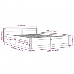 Acquista Giroletto con Cassetti Bianco 150x200 cm 5FT King Size con riferimento GHV-3103565 della ditta GARDENHOME