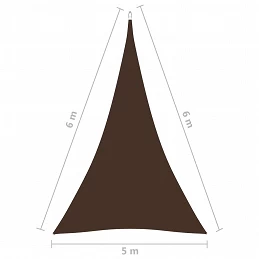 Acquista Parasole a Vela Oxford Triangolare 5x6x6 m Marrone con riferimento GHV-135841 della ditta GARDENHOME