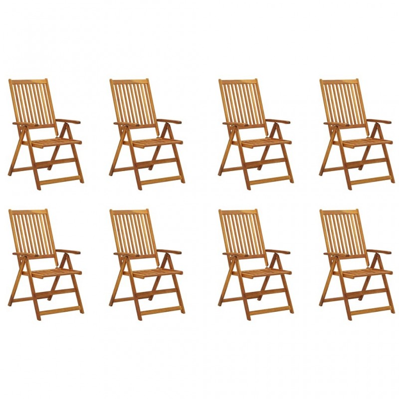 Acquista Sedie da Giardino Pieghevoli 8 pz in Legno Massello di Acacia con riferimento GHV-3075053 della ditta GARDENHOME