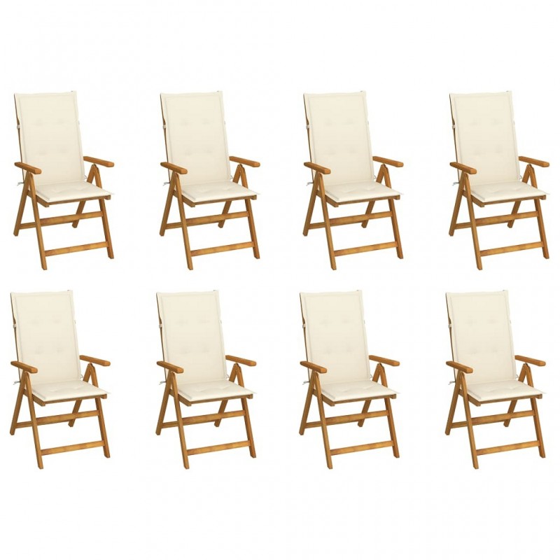 Acquista Sedie da Giardino Pieghevoli con Cuscini 8 pz Massello Acacia con riferimento GHV-3075056 della ditta GARDENHOME
