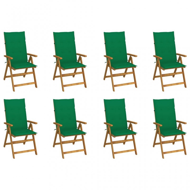 Acquista Sedie da Giardino Pieghevoli con Cuscini 8 pz Massello Acacia con riferimento GHV-3075059 della ditta GARDENHOME