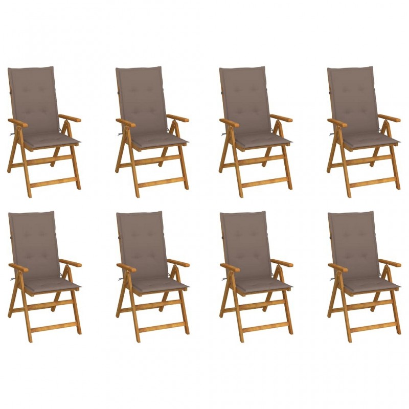Acquista Sedie da Giardino Pieghevoli con Cuscini 8 pz Massello Acacia con riferimento GHV-3075062 della ditta GARDENHOME