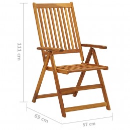 Acquista Sedie da Giardino Pieghevoli con Cuscini 8 pz Massello Acacia con riferimento GHV-3075064 della ditta GARDENHOME