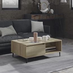 Acquista Tavolino da Salotto Rovere Sonoma 90x60x35 cm in Truciolato con riferimento GHV-806007 della ditta GARDENHOME