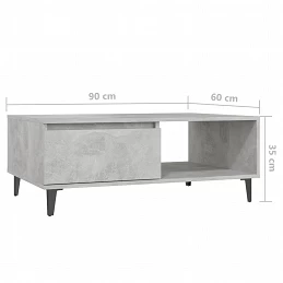 Acquista Tavolino da Salotto Grigio Cemento 90x60x35 cm in Truciolato con riferimento GHV-806008 della ditta GARDENHOME