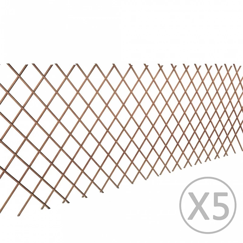 Acquista Recinzione a Traliccio in Salice 5 pz 180x90 cm con riferimento GHV-140395 della ditta GARDENHOME