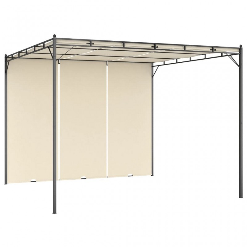 Acquista Gazebo da Giardino con Tenda Laterale 3x3x2,25m Crema con riferimento GHV-47993 della ditta GARDENHOME