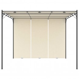 Acquista Gazebo da Giardino con Tenda Laterale 3x3x2,25m Crema con riferimento GHV-47993 della ditta GARDENHOME