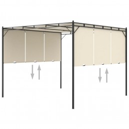 Acquista Gazebo da Giardino con Tenda Laterale 3x3x2,25m Crema con riferimento GHV-47993 della ditta GARDENHOME