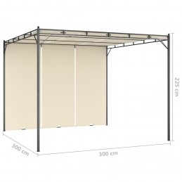 Acquista Gazebo da Giardino con Tenda Laterale 3x3x2,25m Crema con riferimento GHV-47993 della ditta GARDENHOME