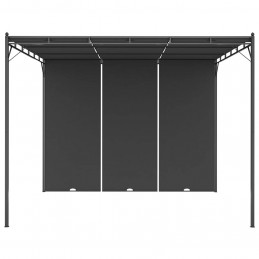 Acquista Gazebo da Giardino con Tenda Laterale 3x3x2,25 m Antracite con riferimento GHV-47995 della ditta GARDENHOME