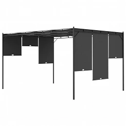 Acquista Gazebo da Giardino con Tenda Laterale 4x3x2,25 m Antracite con riferimento GHV-47996 della ditta GARDENHOME