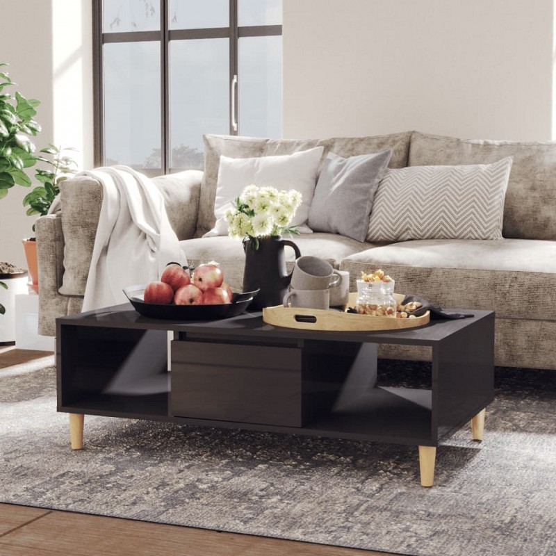 Acquista Tavolino da Salotto Grigio Lucido 103,5x60x35 cm in Truciolato con riferimento GHV-806021 della ditta GARDENHOME