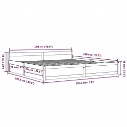 Acquista Giroletto con Cassetti Bianco 180x200 cm 6FT Super King con riferimento GHV-3103575 della ditta GARDENHOME