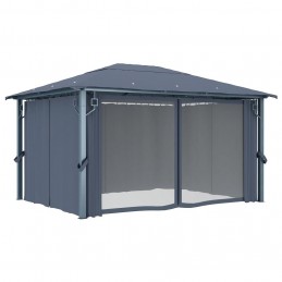 Acquista Gazebo con Tenda 400 x 300 cm Antracite Alluminio con riferimento GHV-48045 della ditta GARDENHOME