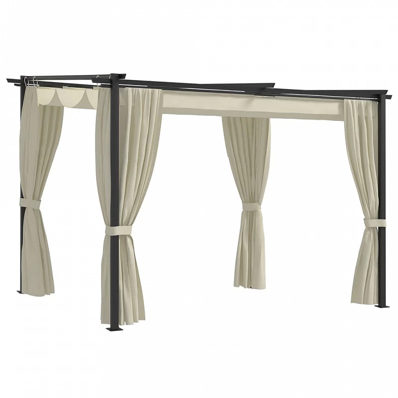 Acquista Gazebo con Tende 3x3 m Crema in Acciaio con riferimento GHV-48050 della ditta GARDENHOME