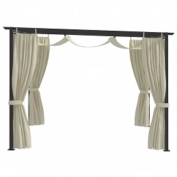 Acquista Gazebo con Tende 3x3 m Crema in Acciaio con riferimento GHV-48050 della ditta GARDENHOME