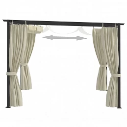 Acquista Gazebo con Tende 3x3 m Crema in Acciaio con riferimento GHV-48050 della ditta GARDENHOME