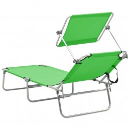 Acquista Lettino Prendisole Pieghevole con Baldacchino Verde Alluminio con riferimento GHV-310361 della ditta GARDENHOME
