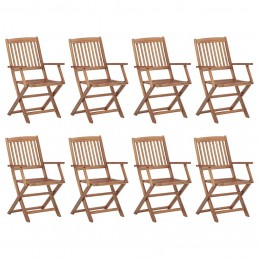 Acquista Sedie da Giardino Pieghevoli 8 pz con Cuscini Massello Acacia con riferimento GHV-3075087 della ditta GARDENHOME