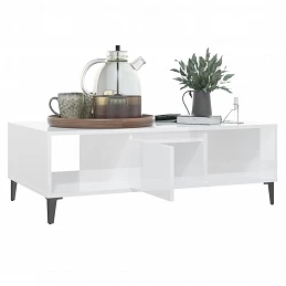Acquista Tavolino da Salotto Bianco Lucido 103,5x60x35 cm in Truciolato con riferimento GHV-806028 della ditta GARDENHOME