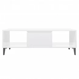 Acquista Tavolino da Salotto Bianco Lucido 103,5x60x35 cm in Truciolato con riferimento GHV-806028 della ditta GARDENHOME