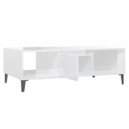 Acquista Tavolino da Salotto Bianco Lucido 103,5x60x35 cm in Truciolato con riferimento GHV-806028 della ditta GARDENHOME