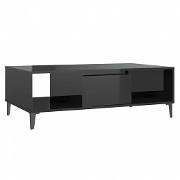 Acquista Tavolino da Salotto Nero Lucido 103,5x60x35 cm in Truciolato con riferimento GHV-806029 della ditta GARDENHOME