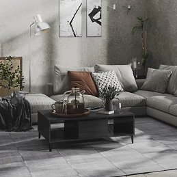 Acquista Tavolino da Salotto Grigio Lucido 103,5x60x35 cm in Truciolato con riferimento GHV-806030 della ditta GARDENHOME