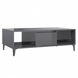 Acquista Tavolino da Salotto Grigio Lucido 103,5x60x35 cm in Truciolato con riferimento GHV-806030 della ditta GARDENHOME