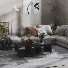 Acquista Tavolino da Salotto Grigio Lucido 103,5x60x35 cm in Truciolato con riferimento GHV-806030 della ditta GARDENHOME