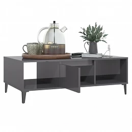 Acquista Tavolino da Salotto Grigio Lucido 103,5x60x35 cm in Truciolato con riferimento GHV-806030 della ditta GARDENHOME
