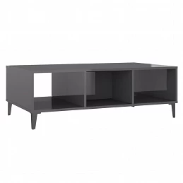 Acquista Tavolino da Salotto Grigio Lucido 103,5x60x35 cm in Truciolato con riferimento GHV-806030 della ditta GARDENHOME