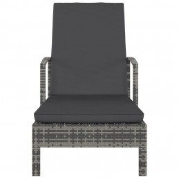 Acquista Lettino Prendisole con Braccioli in Polyrattan Grigio con riferimento GHV-48126 della ditta GARDENHOME