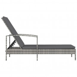Acquista Lettino Prendisole con Braccioli in Polyrattan Grigio con riferimento GHV-48126 della ditta GARDENHOME
