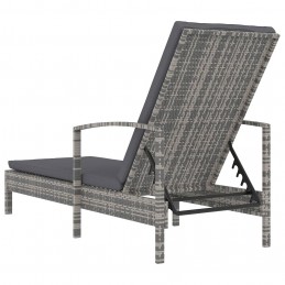 Acquista Lettino Prendisole con Braccioli in Polyrattan Grigio con riferimento GHV-48126 della ditta GARDENHOME