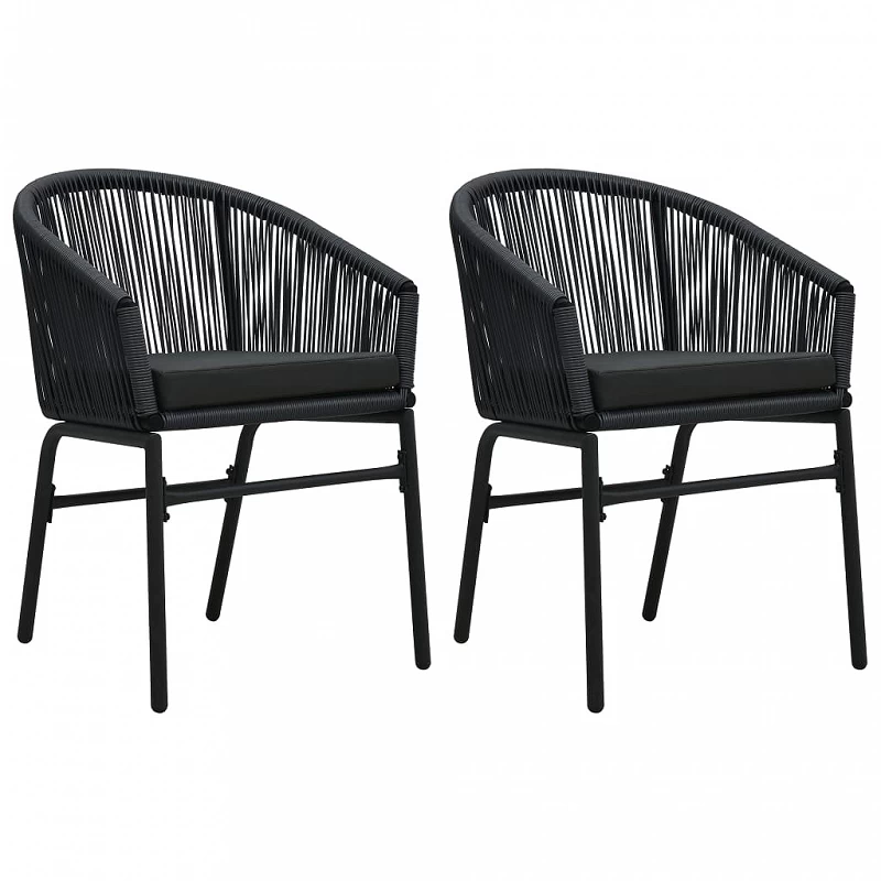 Acquista Sedie da Giardino 2 pz Nere in Rattan PE con riferimento GHV-48135 della ditta GARDENHOME