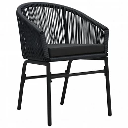 Acquista Sedie da Giardino 2 pz Nere in Rattan PE con riferimento GHV-48135 della ditta GARDENHOME